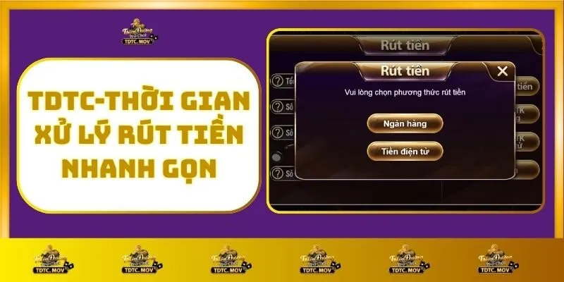 Rút Tiền TDTC Dễ Dàng – Cập Nhật Chi Tiết Từng Bước 3 TDTC - Thời Gian Xử Lý Rút Tiền Nhanh Gọn